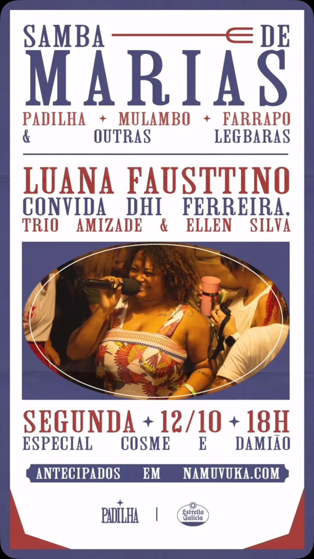 Flyer de Ellen Silva, Luana Faustino e mais 2 artistas