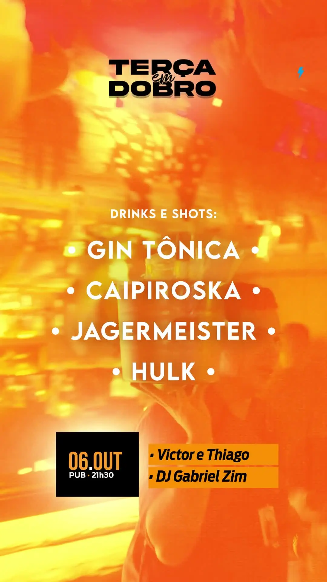 Flyer de Victor e Thiago e DJ Gabriel Zim