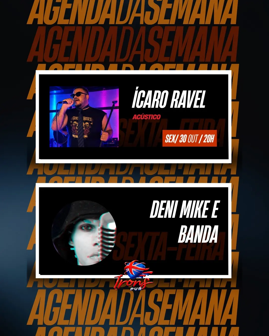 Flyer de Deni Mike e Ícaro Ravel