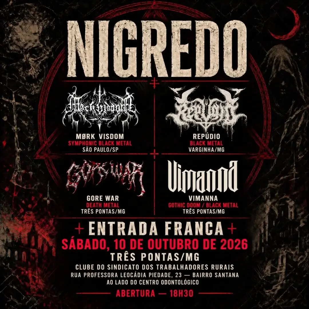 Flyer de Mørk VisdoM, Repúdio, GORE WAR e VIMANNA