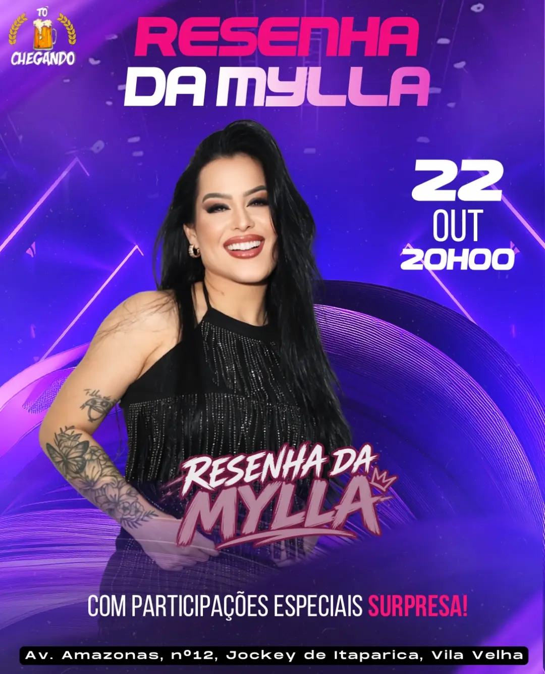 Flyer de Resenha da Mylla