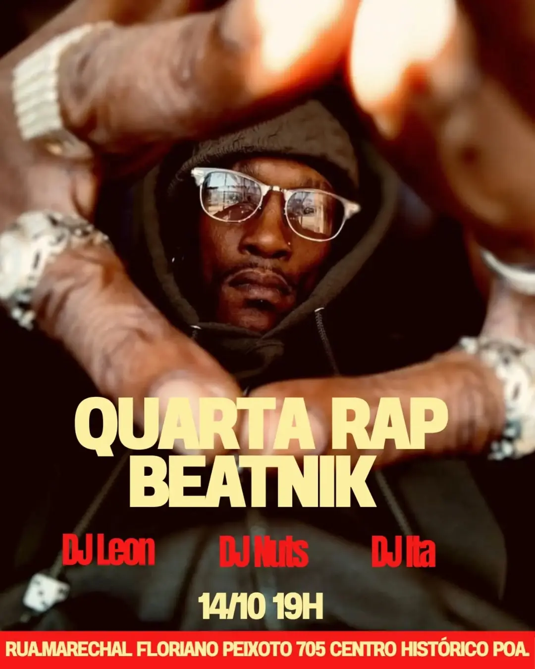 Flyer de Leon, DJ Ita e DJ Nuts