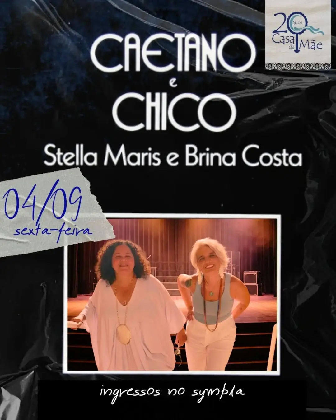 Flyer de Stella Maris, Brina Costa, Paulo Mutti e Priscila Pio