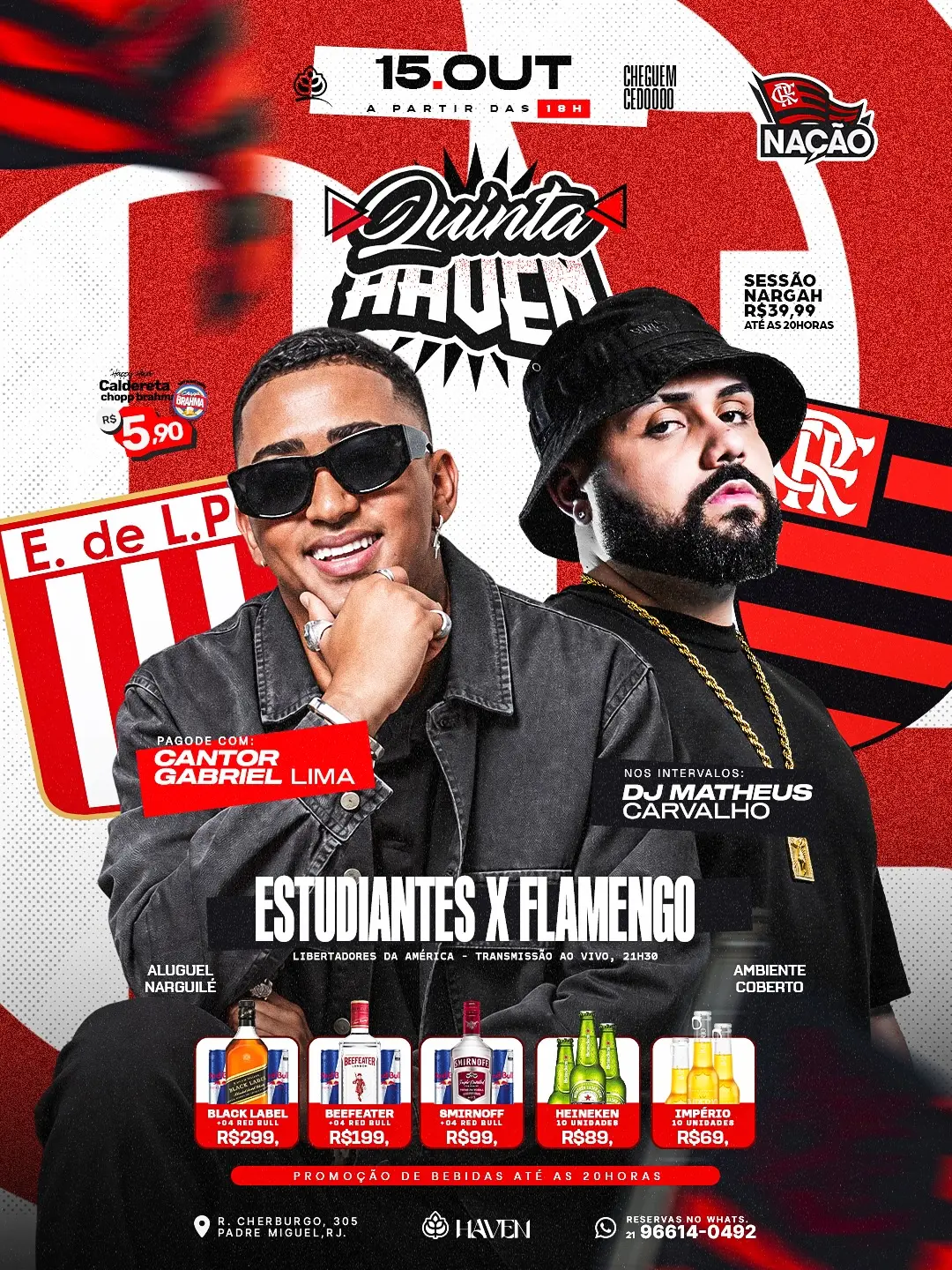 Flyer de Gabriel Lima e DJ Matheus Carvalho