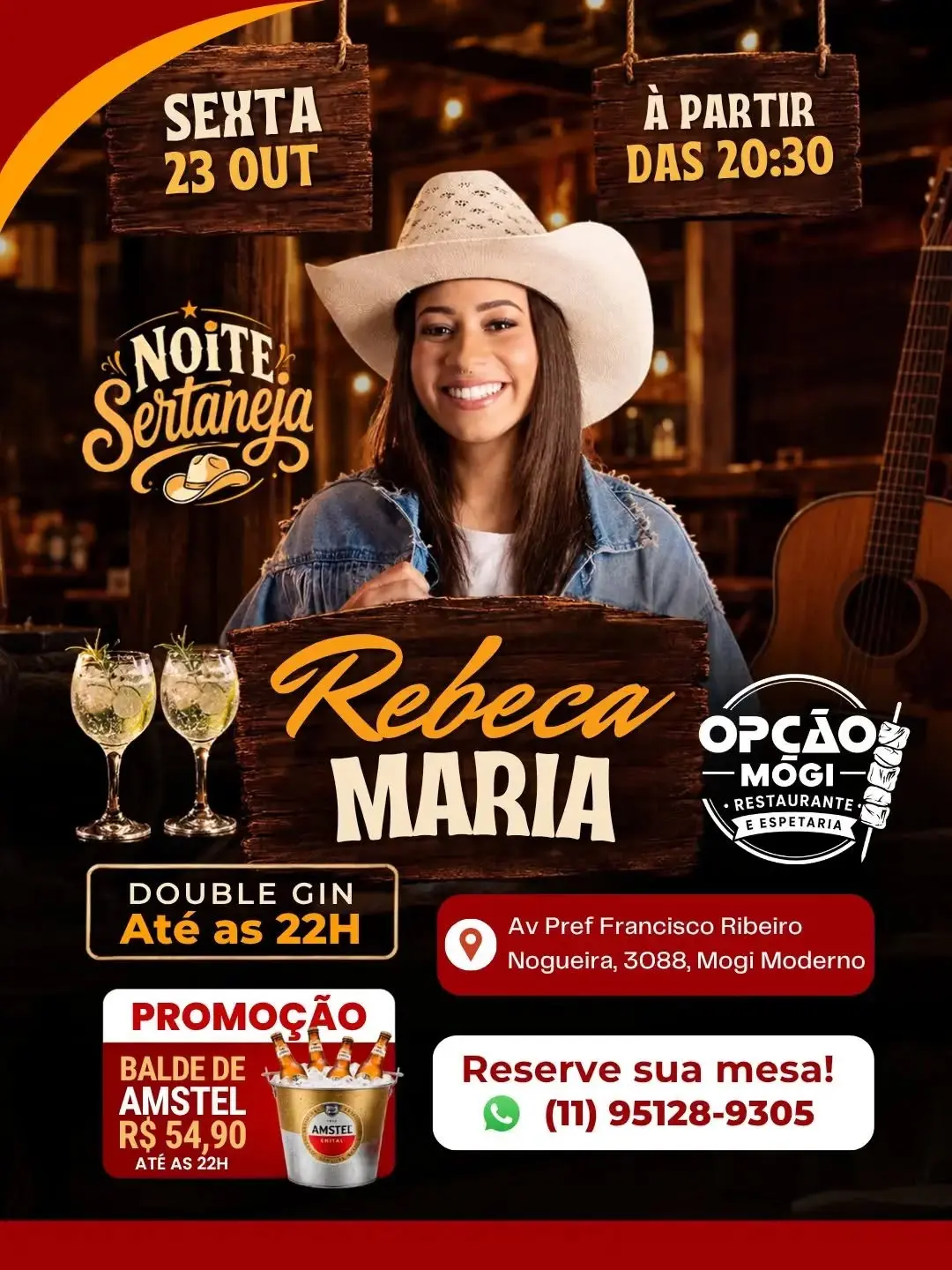 Flyer de Rebeca Maria