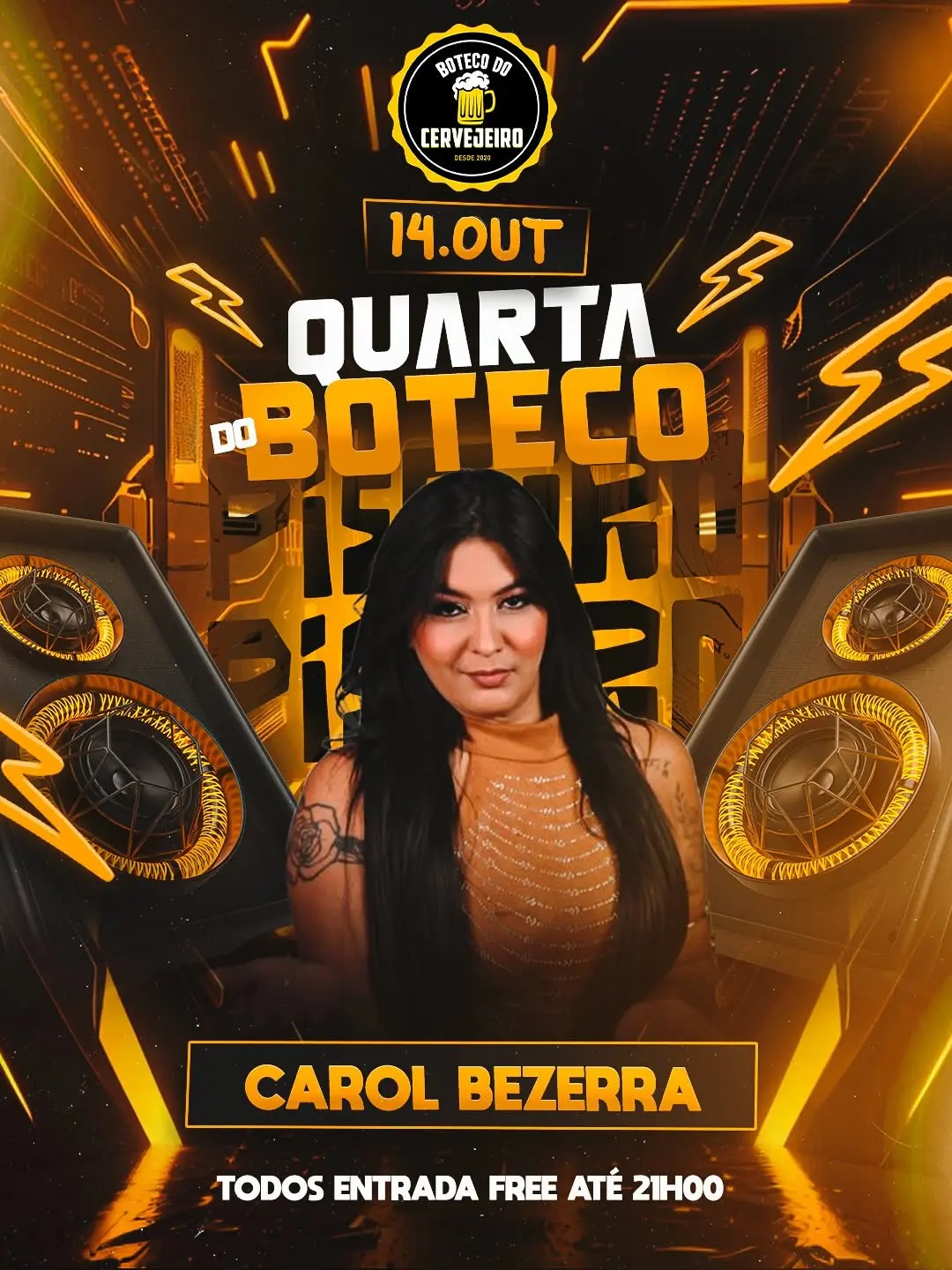 Flyer de Carol Bezerra