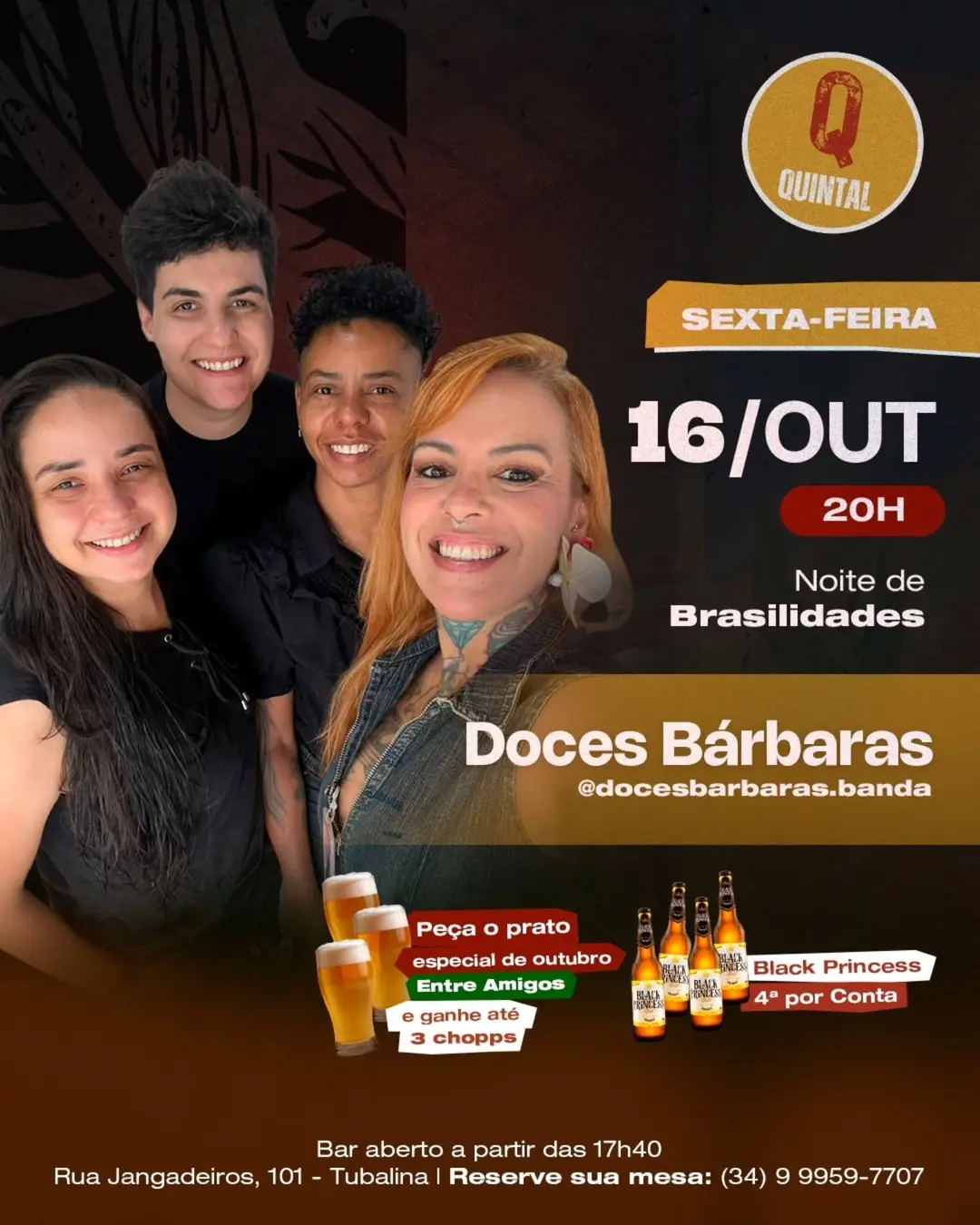 Flyer de Doces Bárbaras