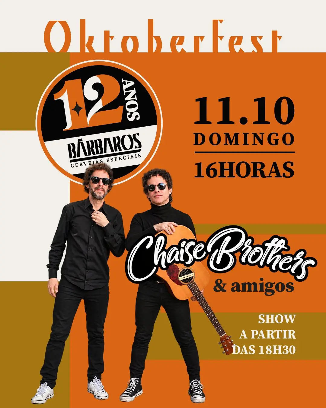 Flyer de Diego Lopes, Chaise Brothers & Amigos e Daniel Mossmann