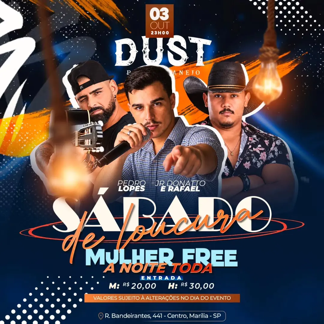 Flyer de Adriano Martins & Rafael, Pedro Lopes e Júnior DonatTo