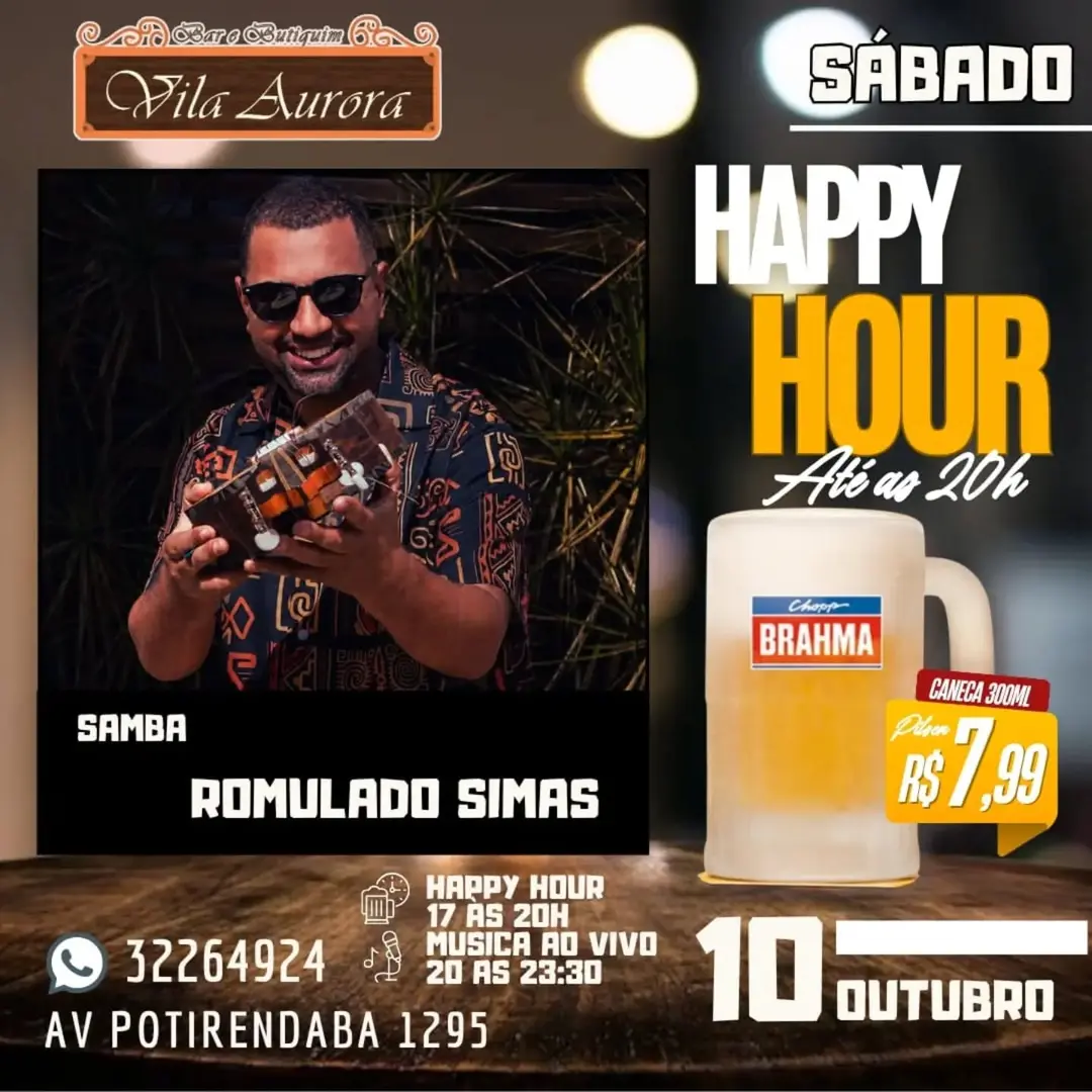Flyer de Romulado Simas