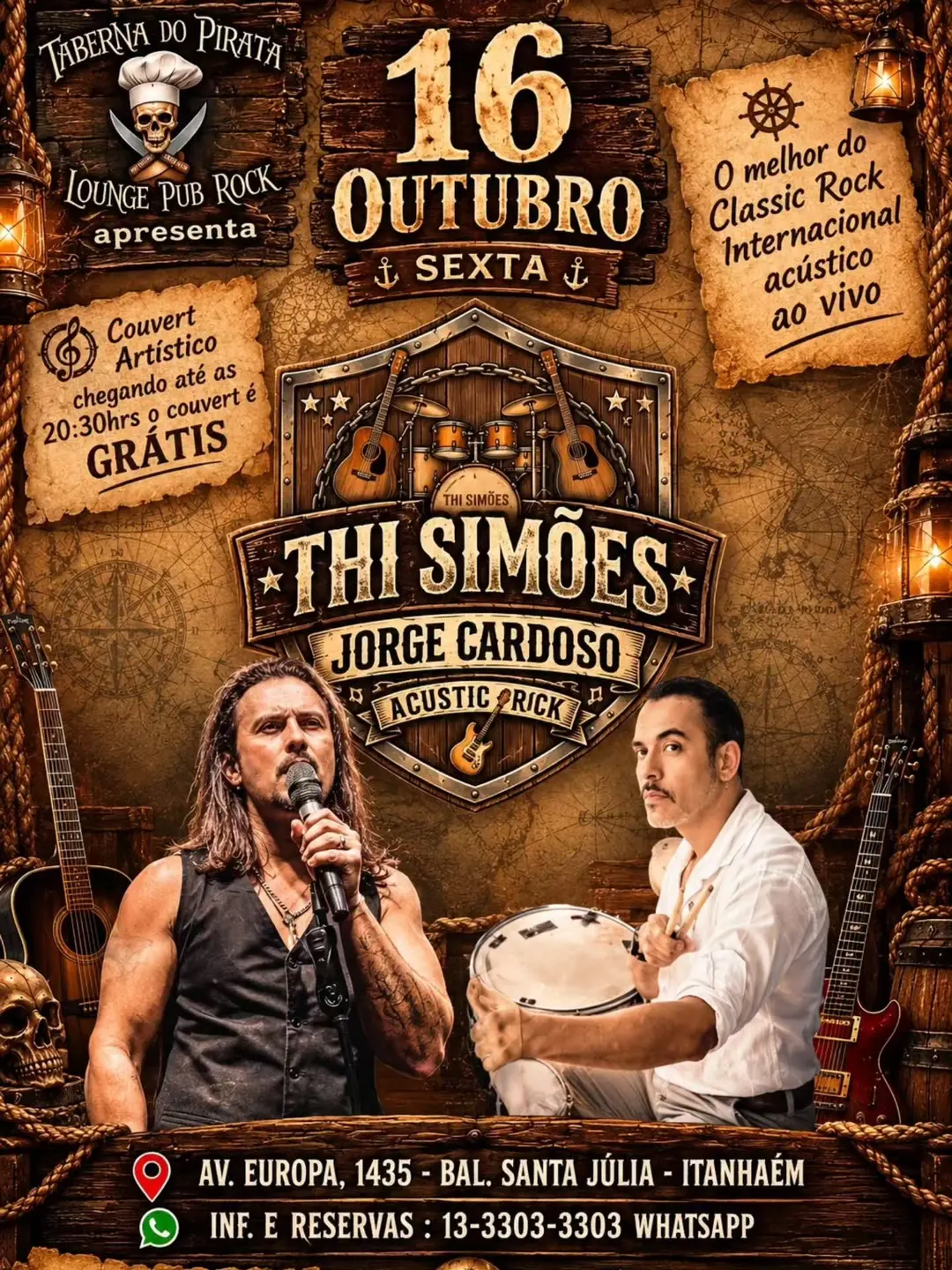 Flyer de Thi Simoes e Jorge Cardoso