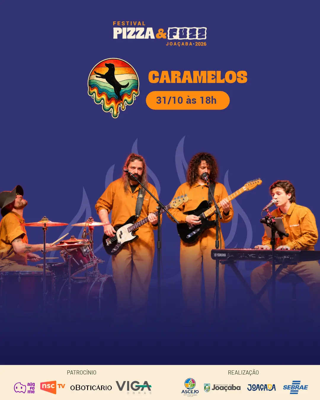 Flyer de Caramelos e Caramelo's Blues