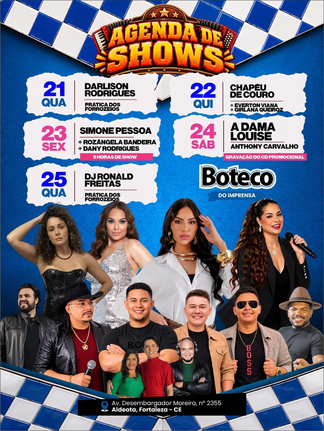 Flyer de A Dama e Anthony Carvalho