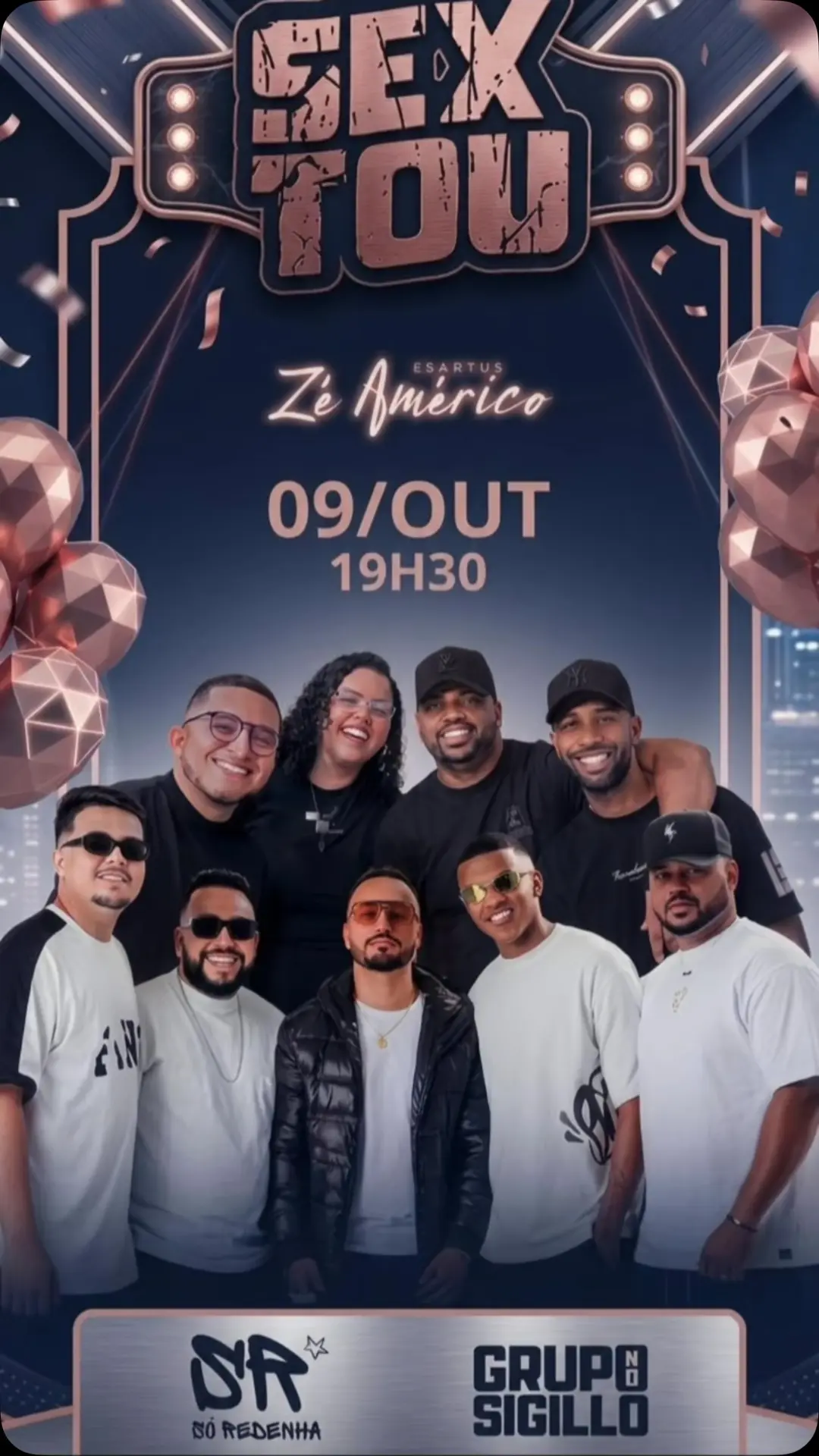 Flyer de Grupo no Sigillo e Grupo Só Resenha