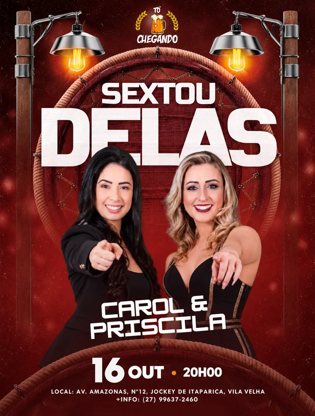 Flyer de Carol & Priscila