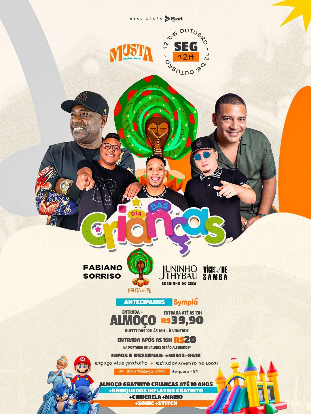 Flyer de Vício de Samba, Fruta do Pé e mais 2 artistas