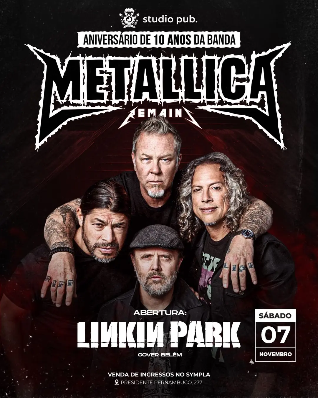 Flyer de Metallica Remains