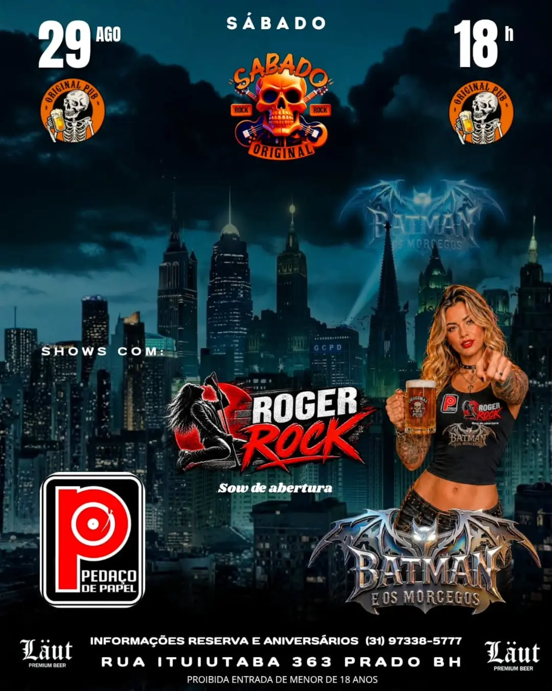Flyer de Rogerio Gomes, Pedaço de Papel e Batman e os Morcegos