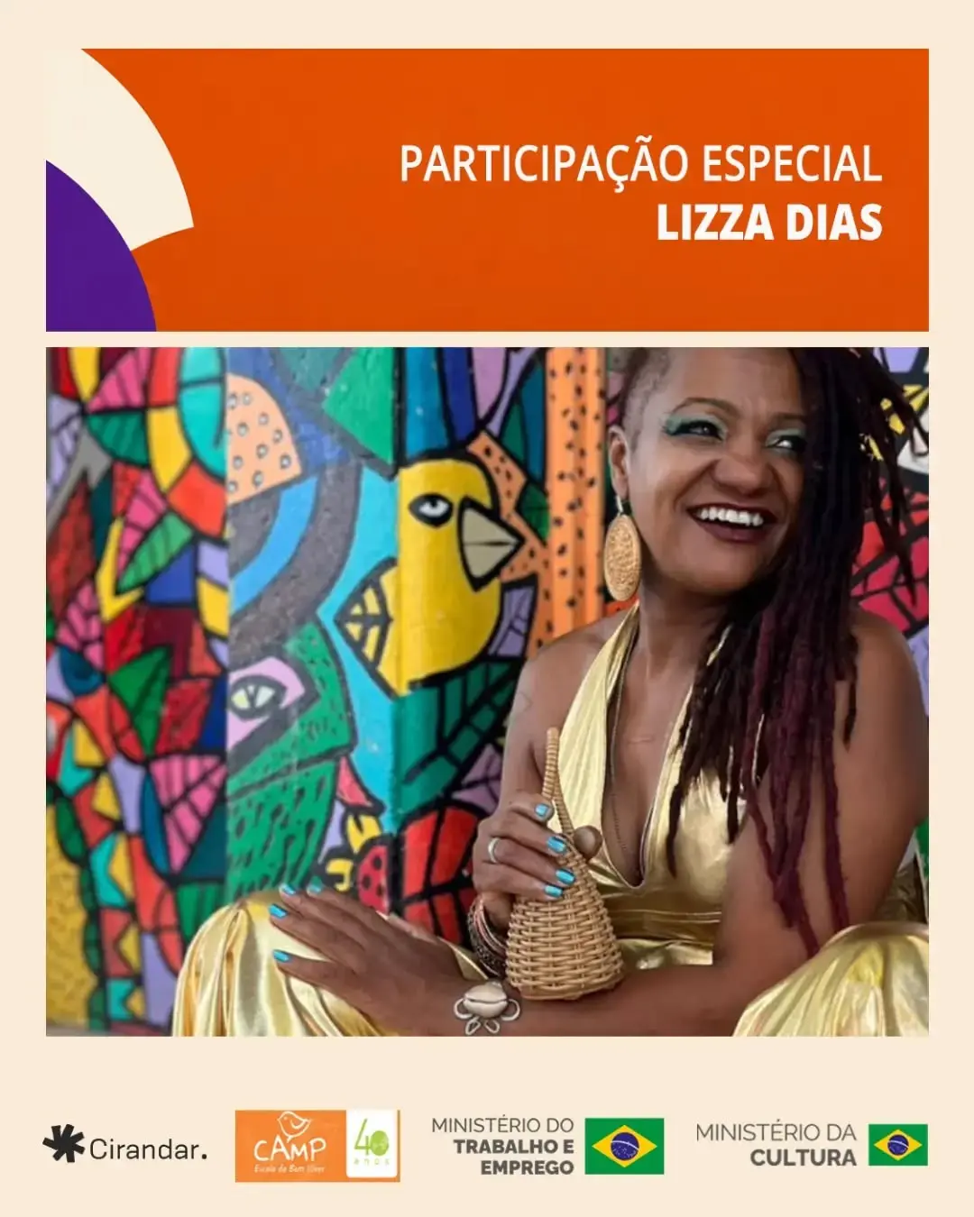 Flyer de Lizza Dias, Grupo Benguelê e Vladimir Rodrigues