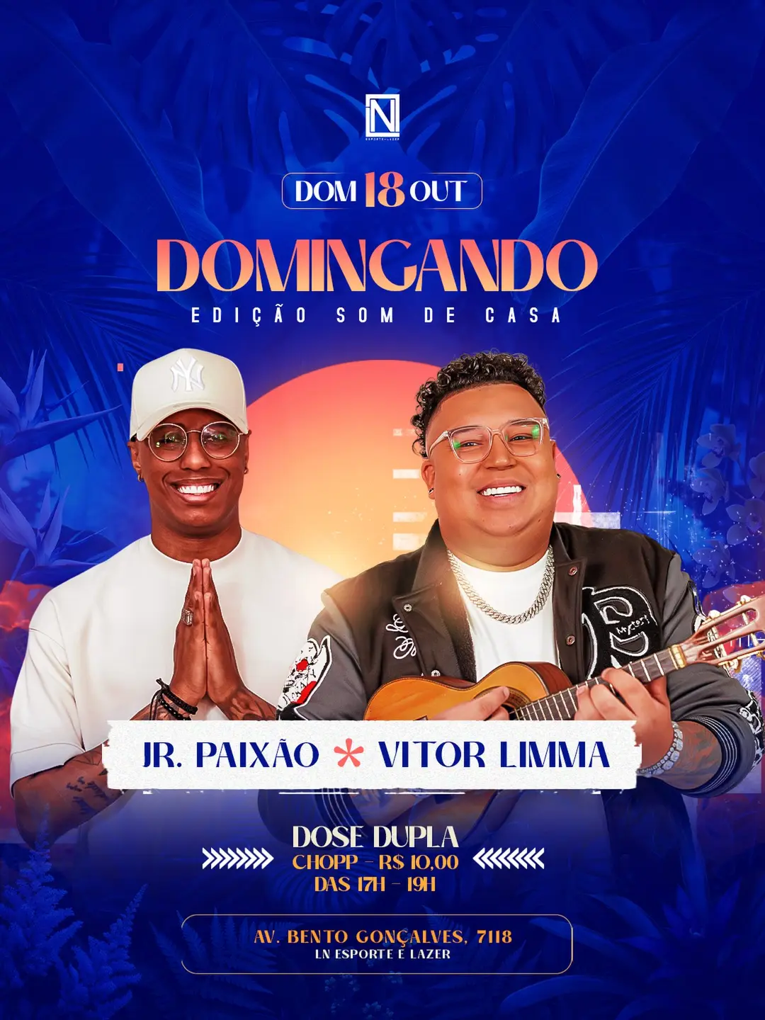 Flyer de Júnior Paixão e Vitor Limma