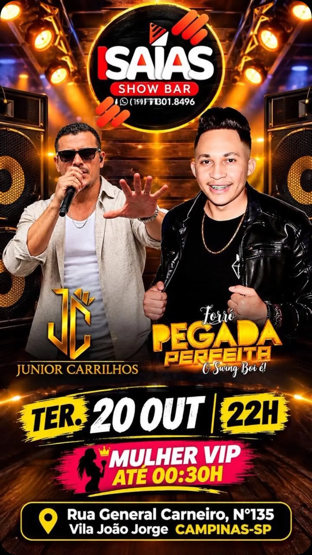 Flyer de Junior Carrilho