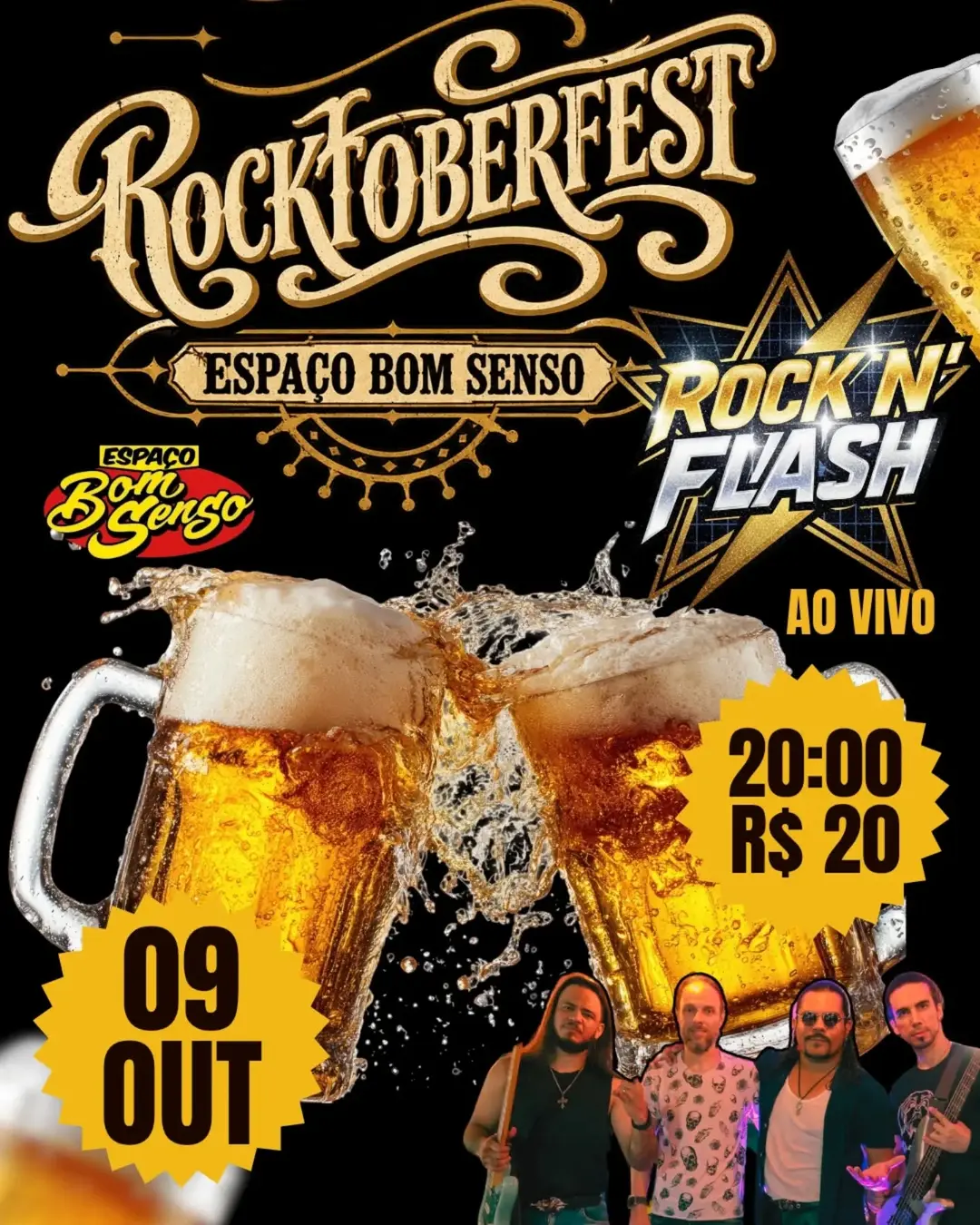 Flyer de Umbra, Rock N' Flash, Denisitarare e mais 7 artistas