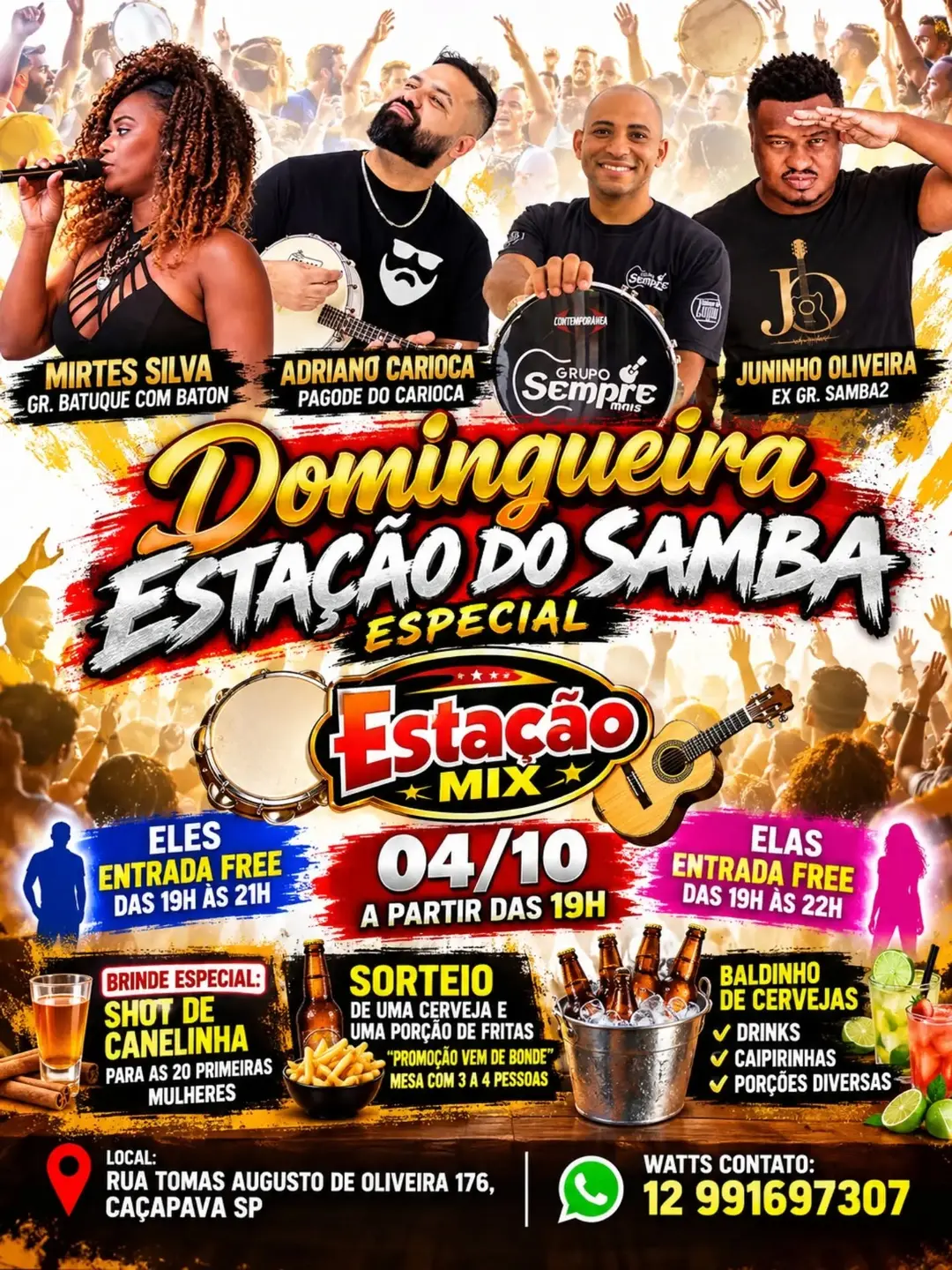 Flyer de Juninho Oliveira, Mirtes Silva e mais 4 artistas