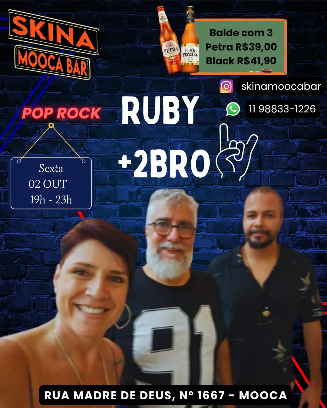 Flyer de RUBY e 2BRO