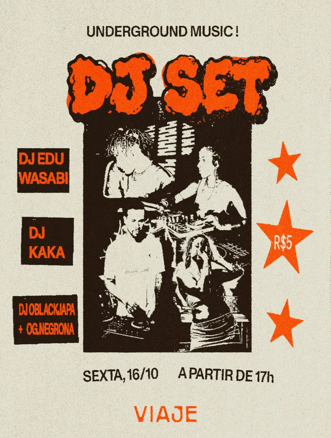 Flyer de Kaka, eduwasabi, oblackjapa e og_negrona