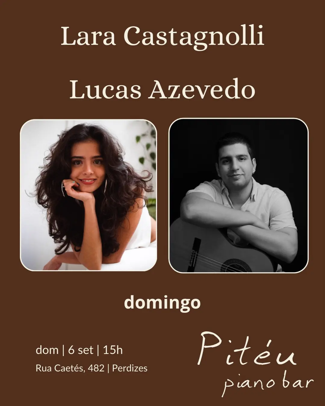 Flyer de Lara e Lucas de Azevedo