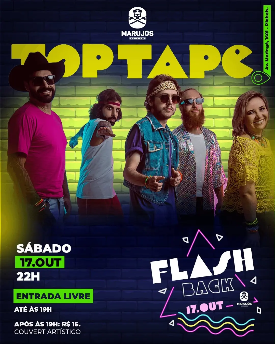 Flyer de Gallo Jack Show e Toptape