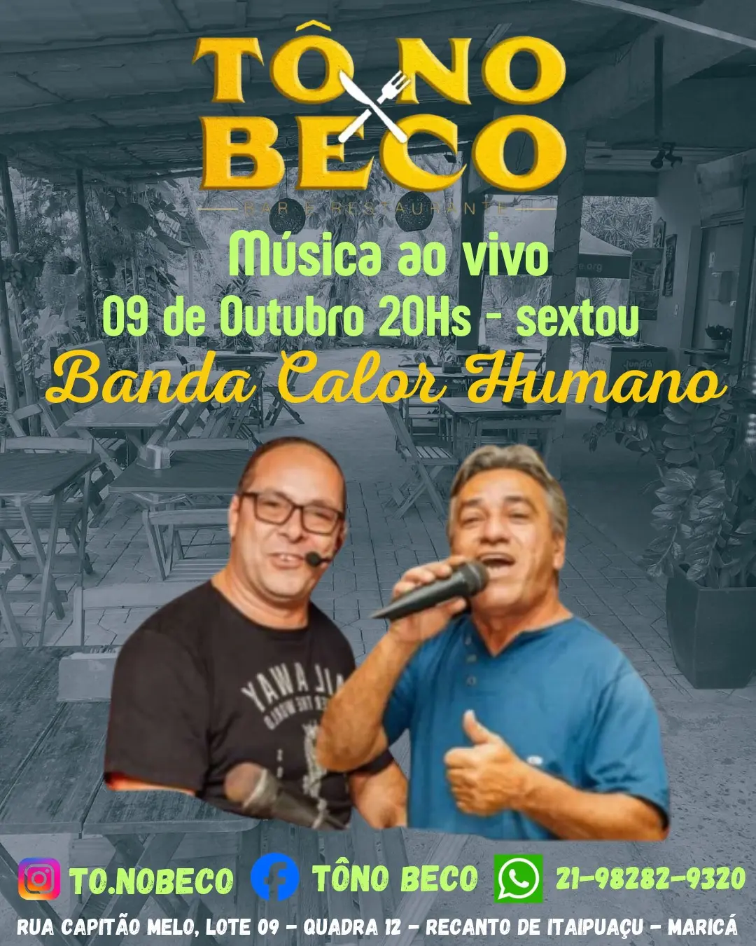 Flyer de Banda Calor Humano