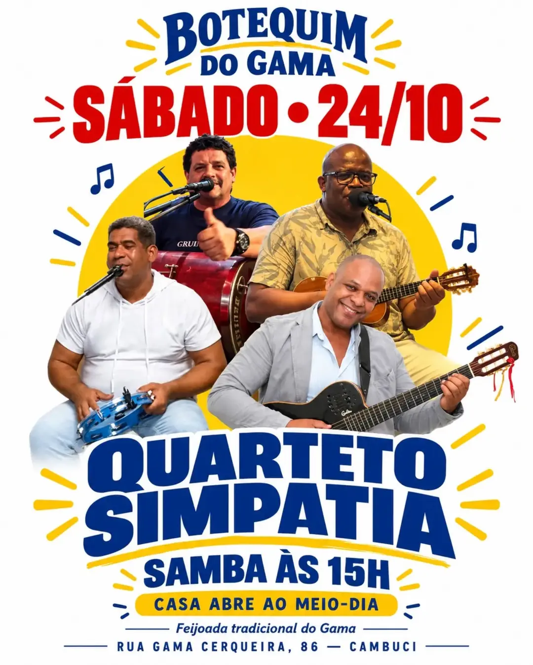 Flyer de Quarteto Simpatia