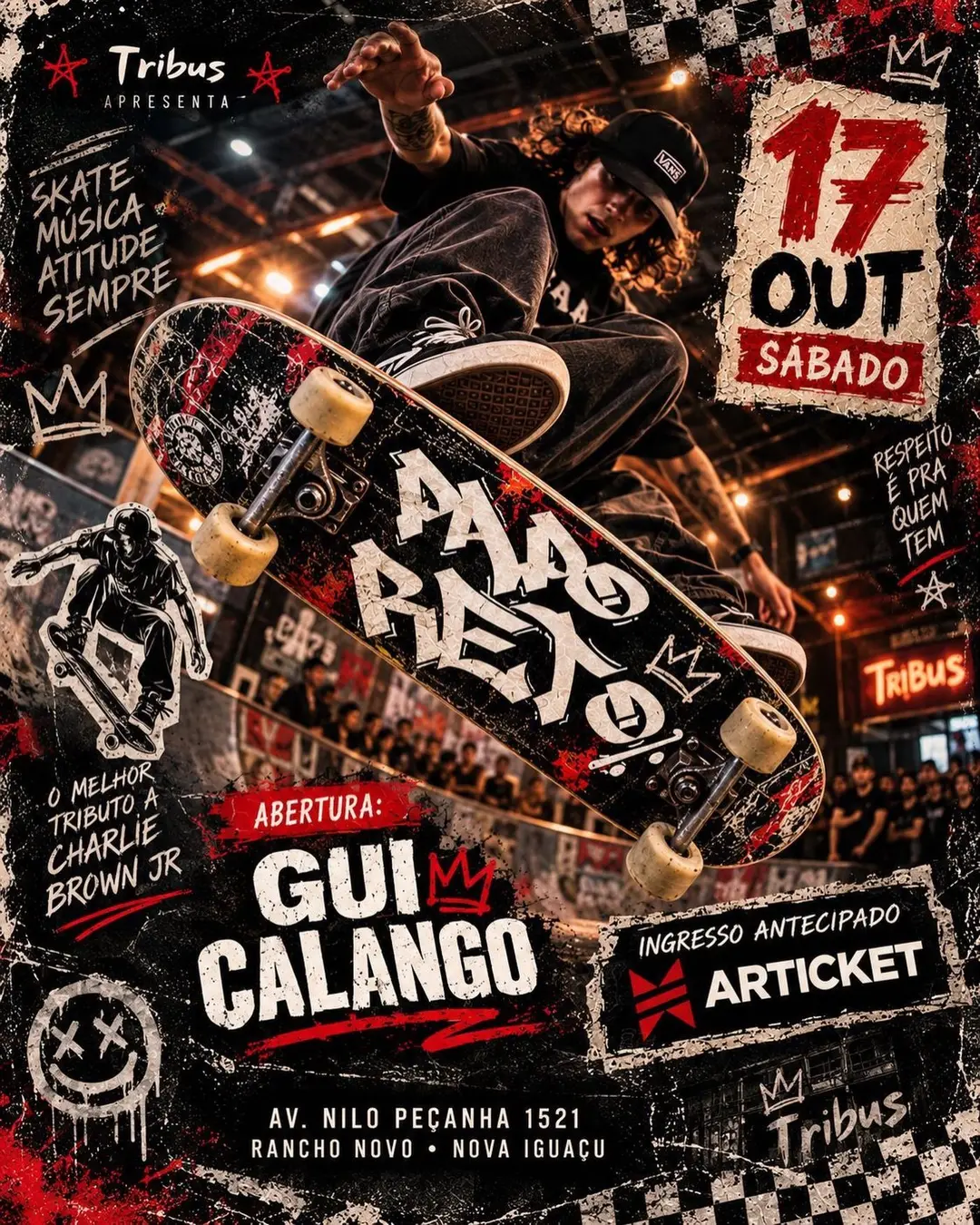 Flyer de Grupo Papo Reto e Gui Calango