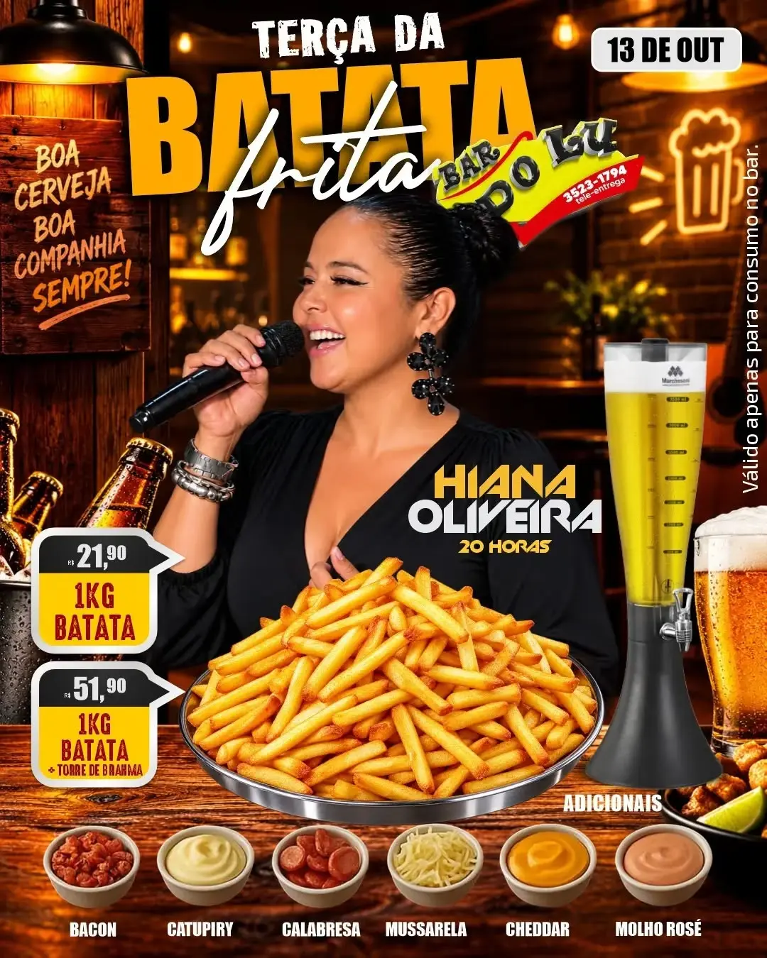 Flyer de Hiana Oliveira