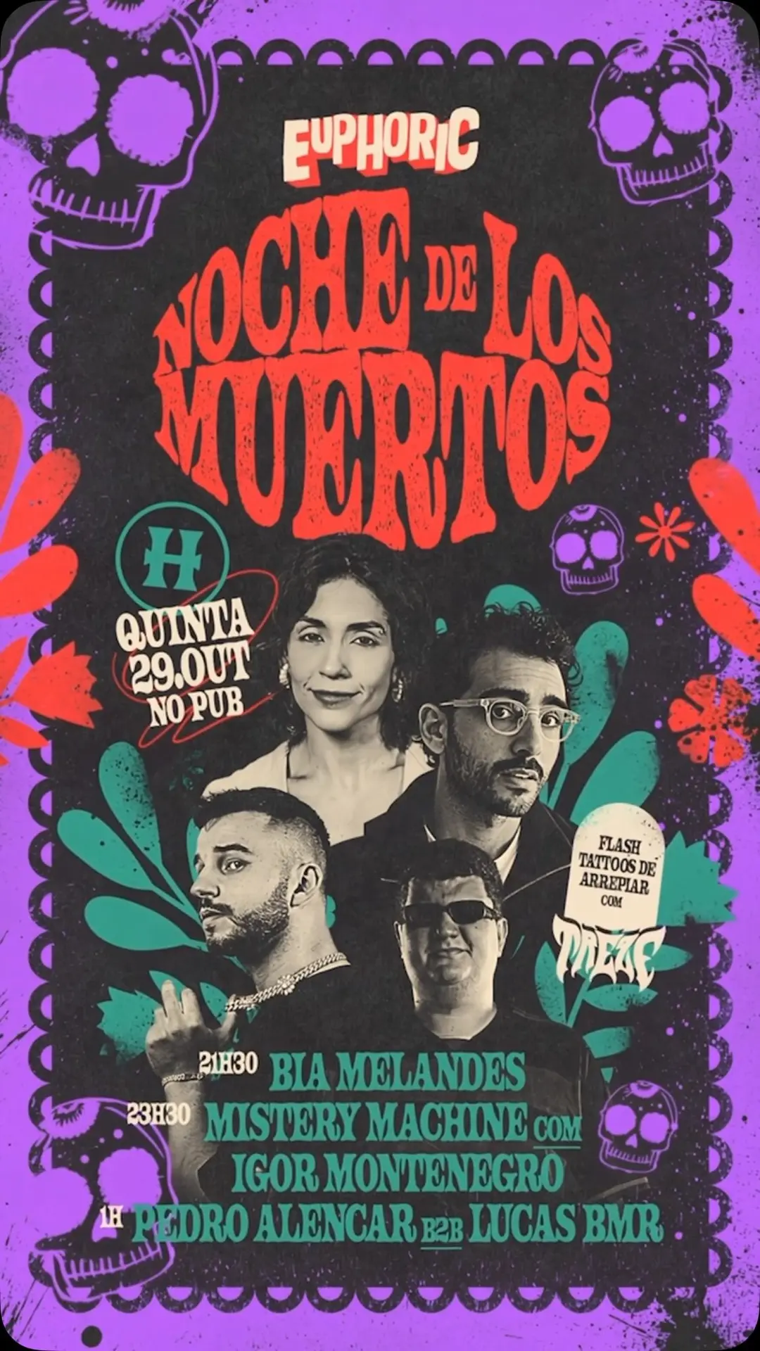Flyer de Biamelandes, Igor Montenegro e mais 3 artistas