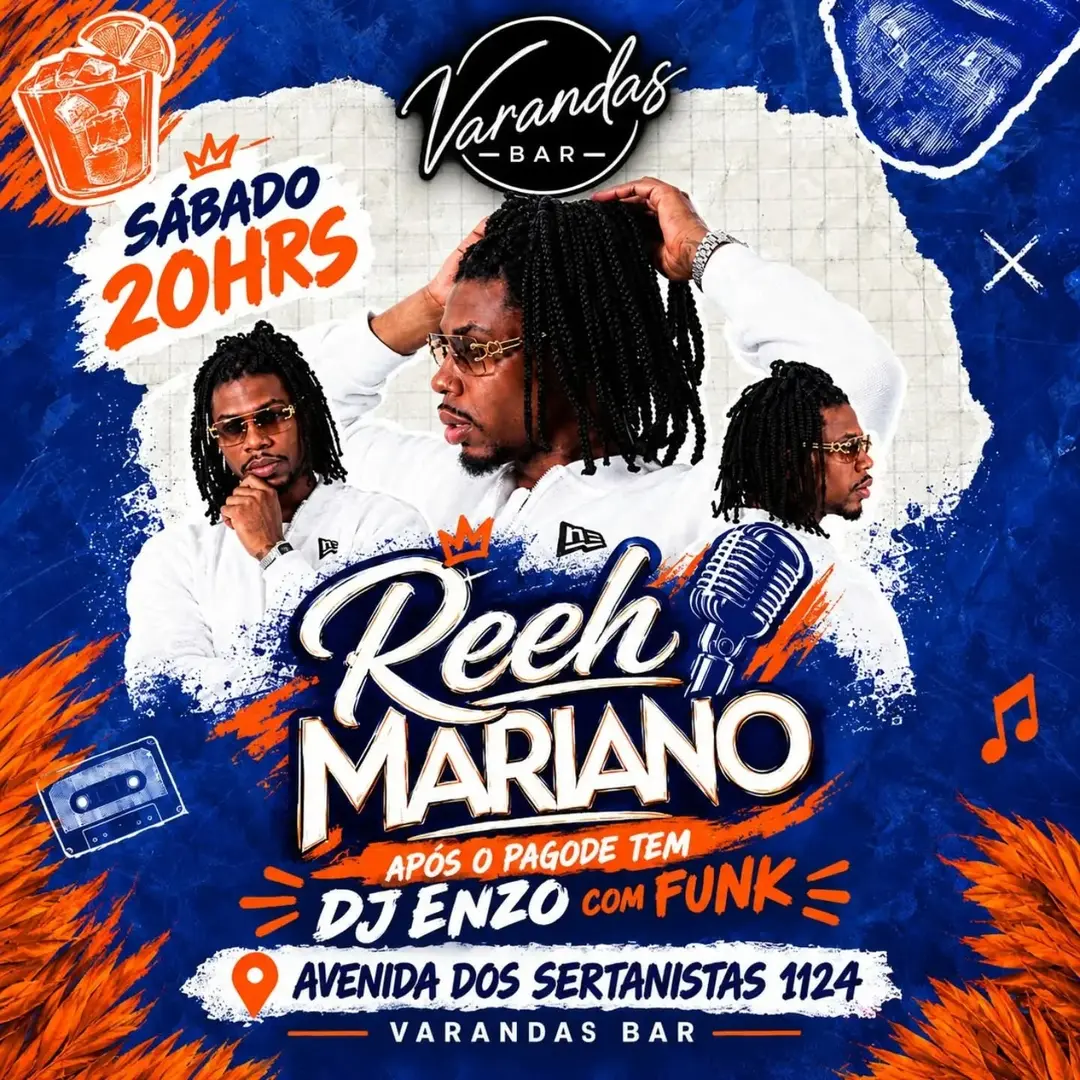 Flyer de Reeh Mariano e Dj Enzo