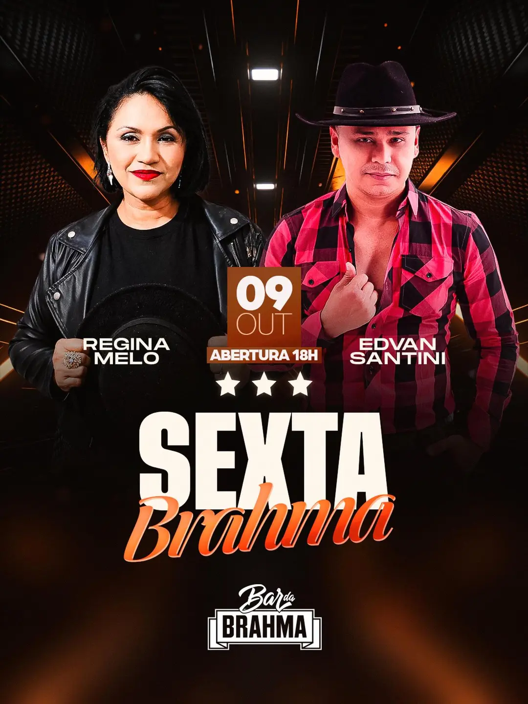 Flyer de Edvan Santtini e Regina Melo