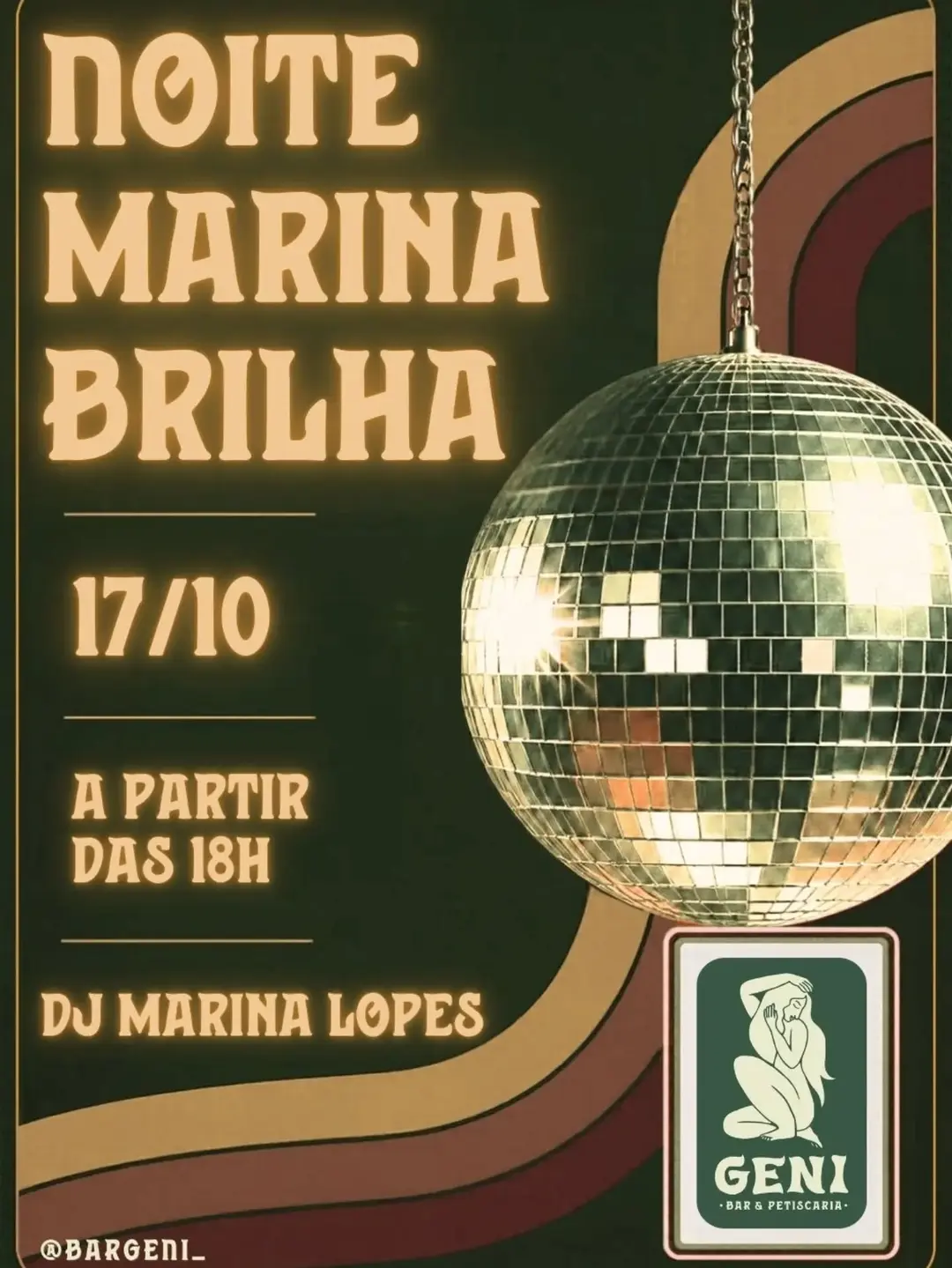 Flyer de DJ Marina Lopes