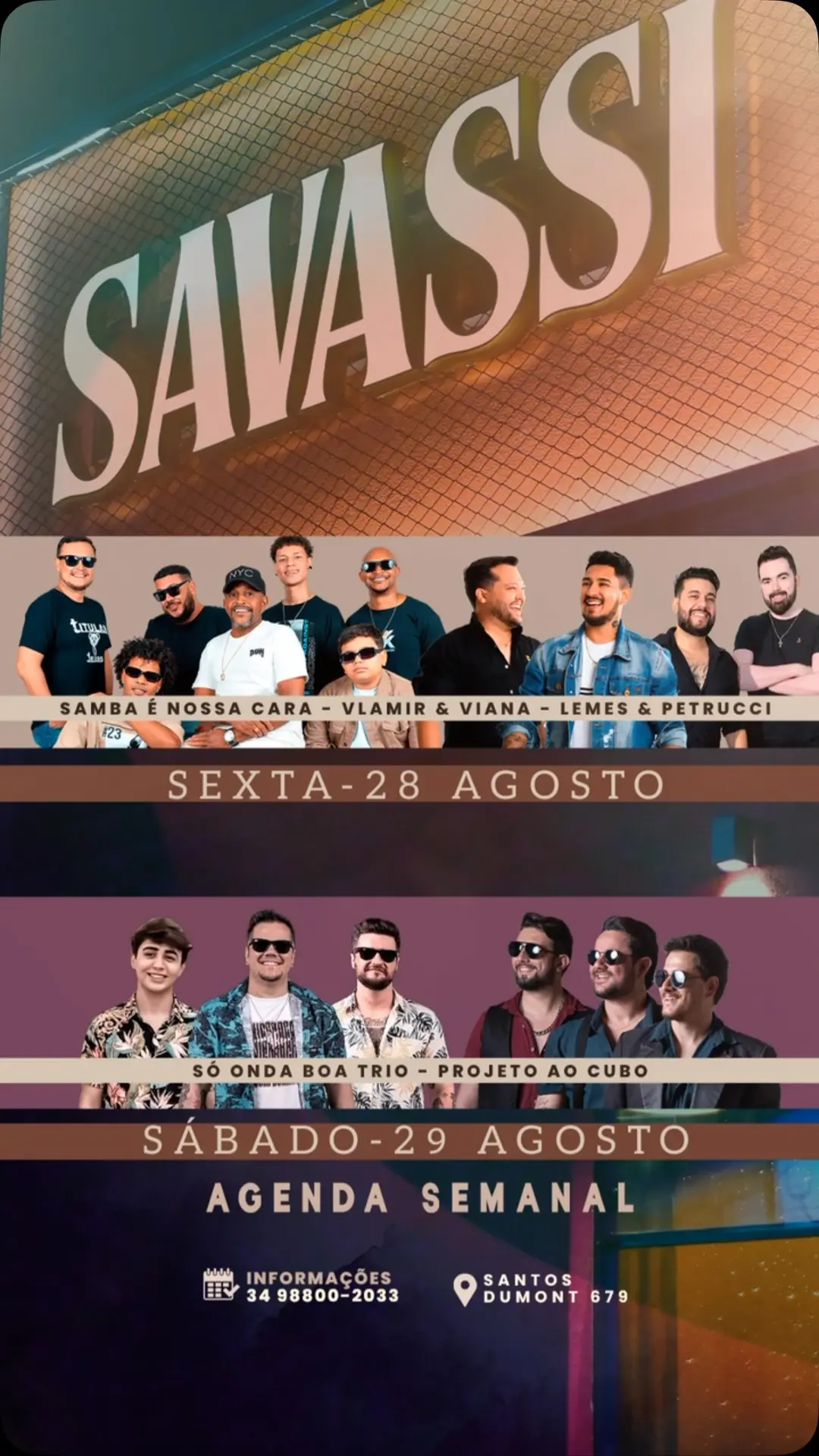 Flyer de Projeto ao Cubo e Só Onda Boa Trio