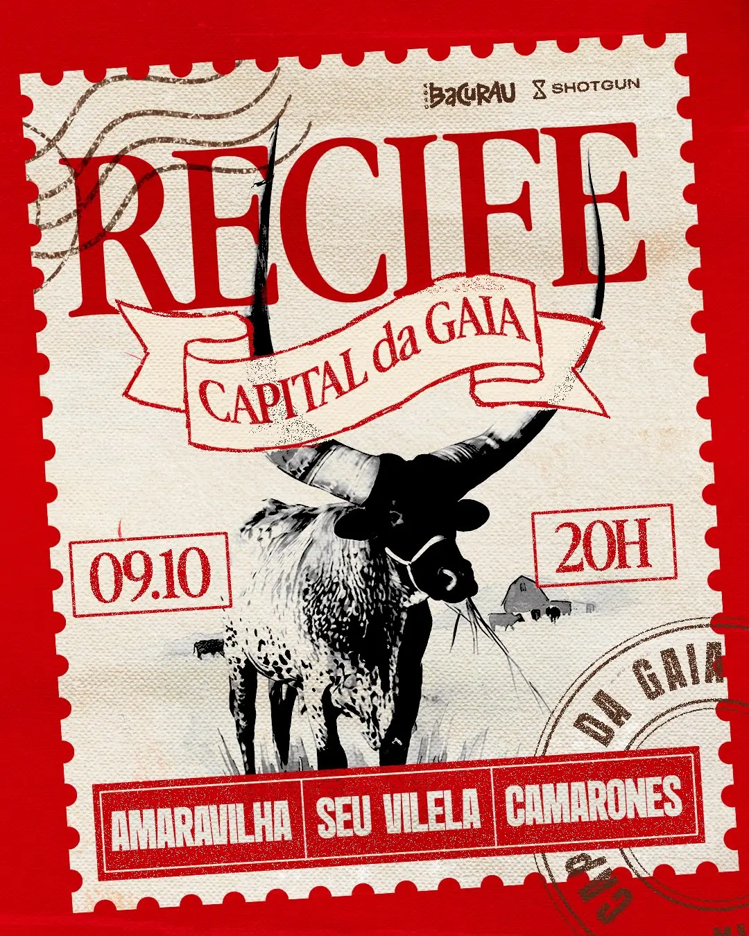 Flyer de Ubirajara Marinho, seuvilela e amaradmelo