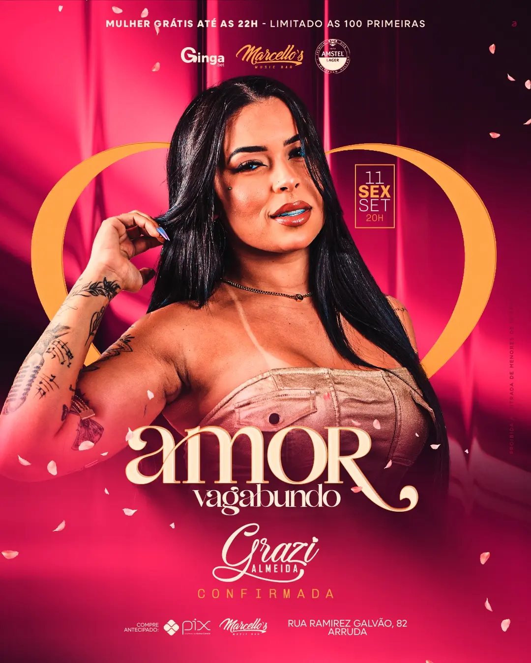 Flyer de Tereza Cristina, Grazi Almeida e mais 3 artistas