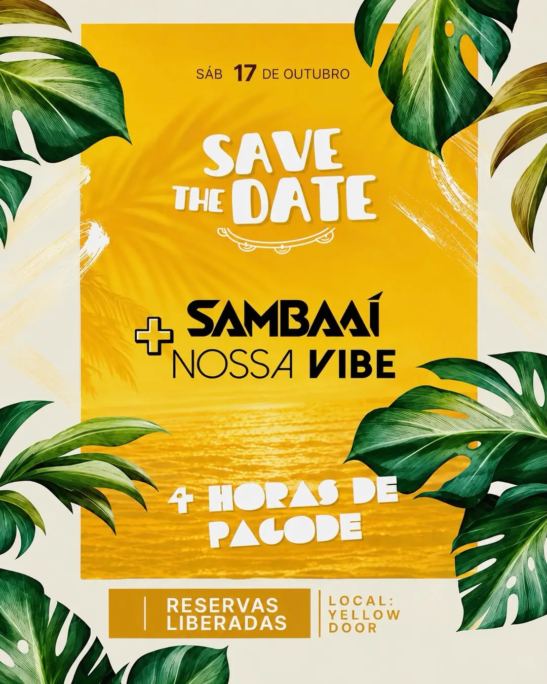 Flyer de Grupo Samba Aí e Nossa Vibe