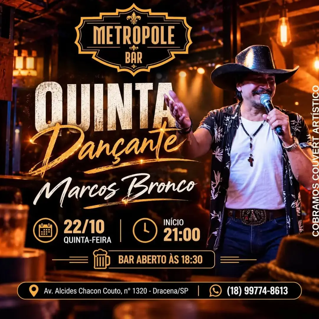 Flyer de Marcos Bronco