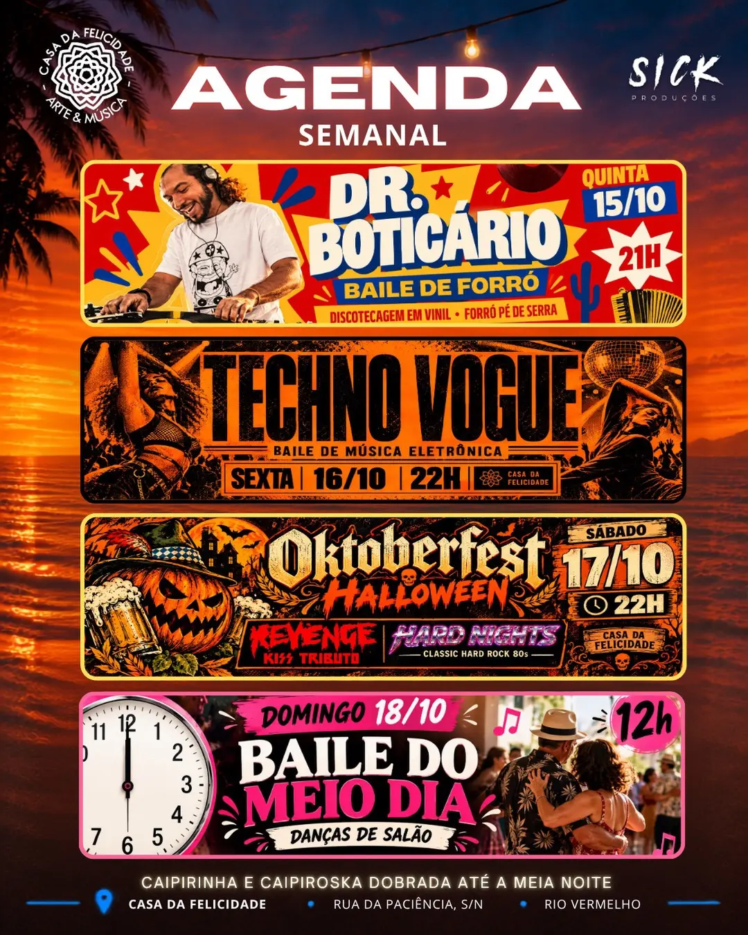 Flyer de Baile do meio-dia