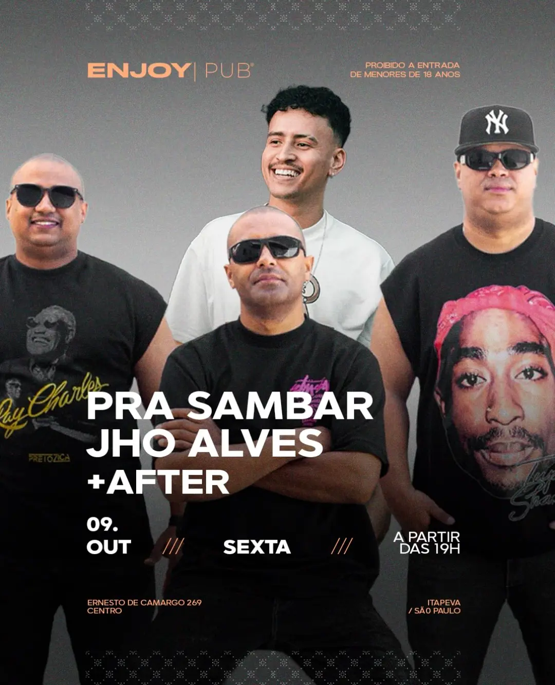 Flyer de Pra Sambar e Jho Alves