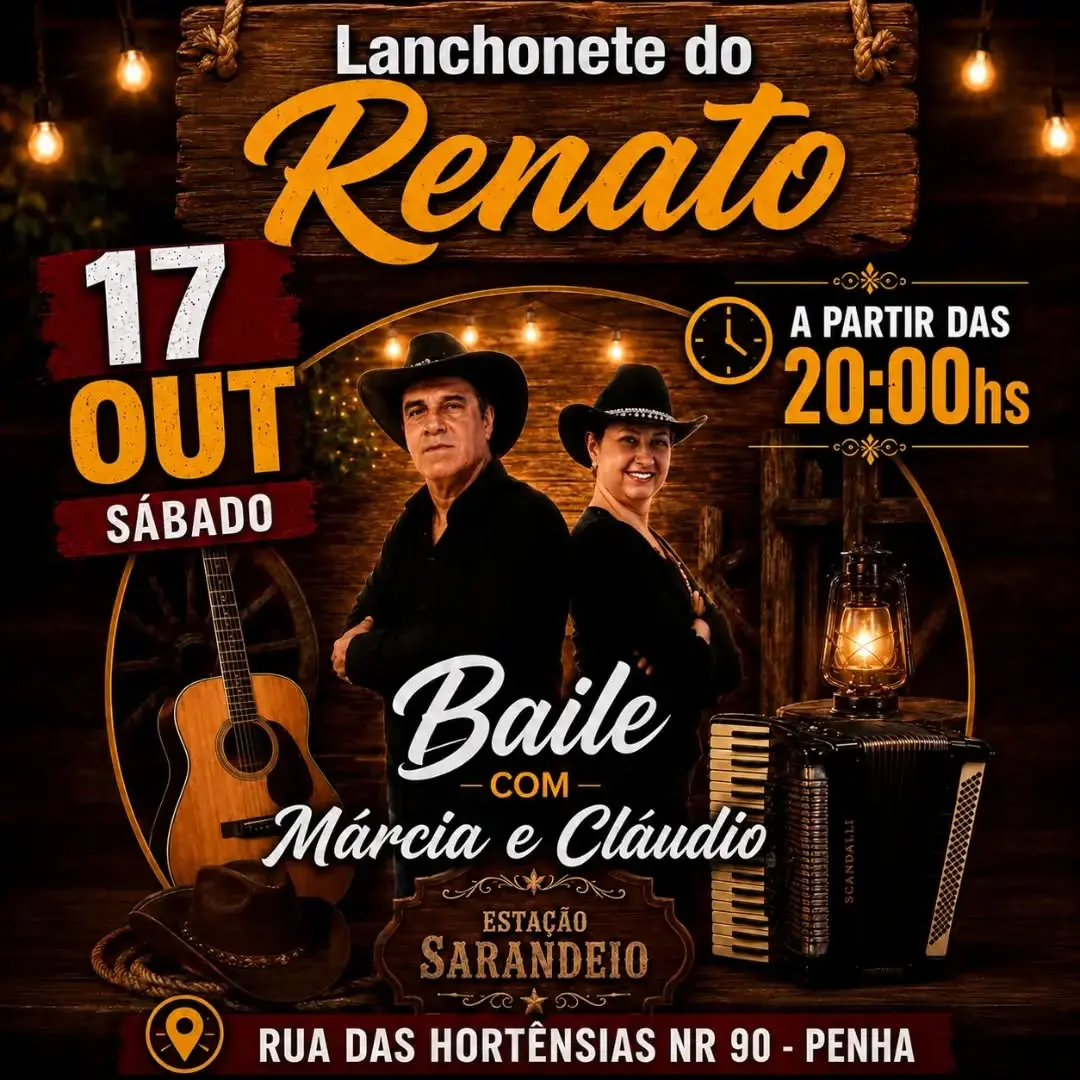 Flyer de Márcia e Cláudio
