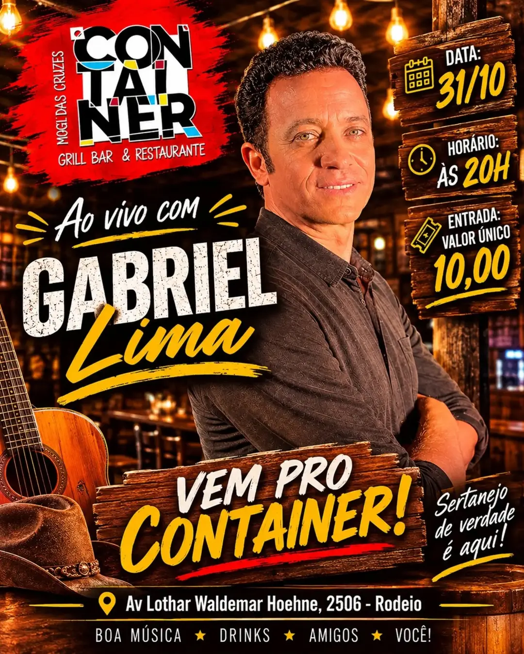 Flyer de Gabriel Lima