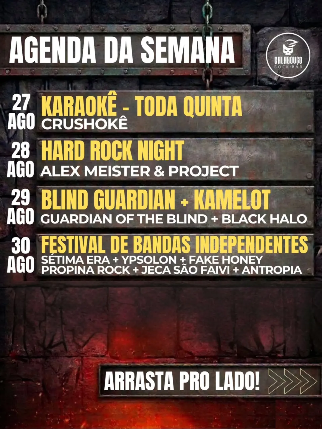 Flyer de Fake Honey, Banda Ypsolon e mais 4 artistas