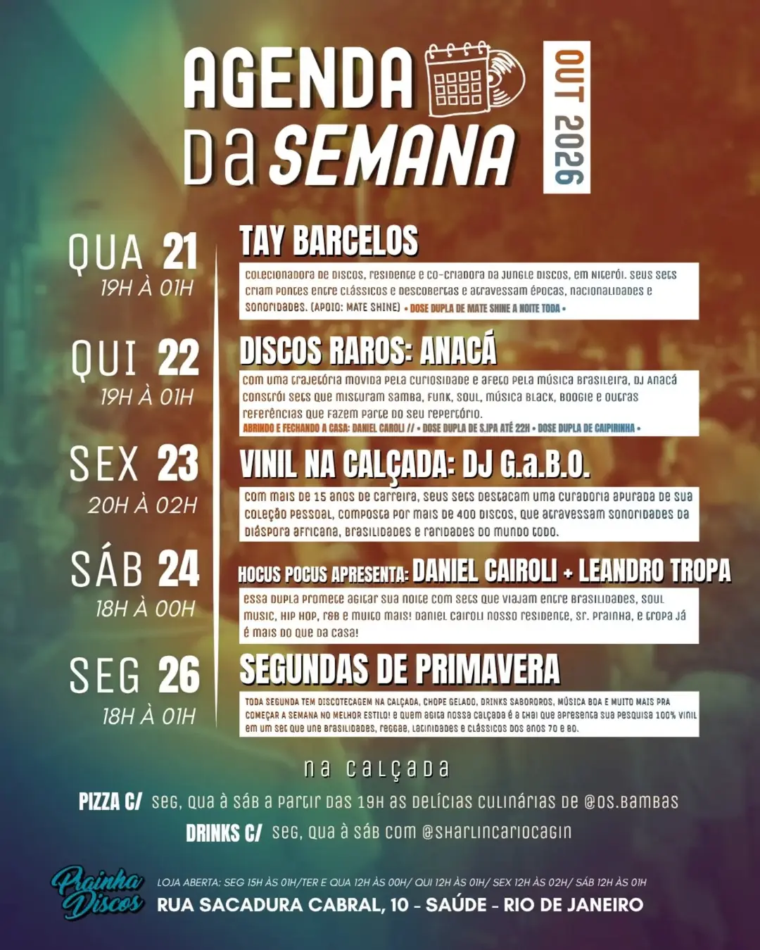 Flyer de Daniel Cairoli, Hocus Pocus e Tropa Du Vinil